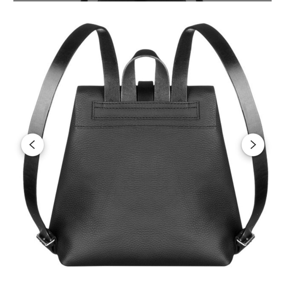 Sandori Black Leather Backpack Drawstring - Picture 7 of 7